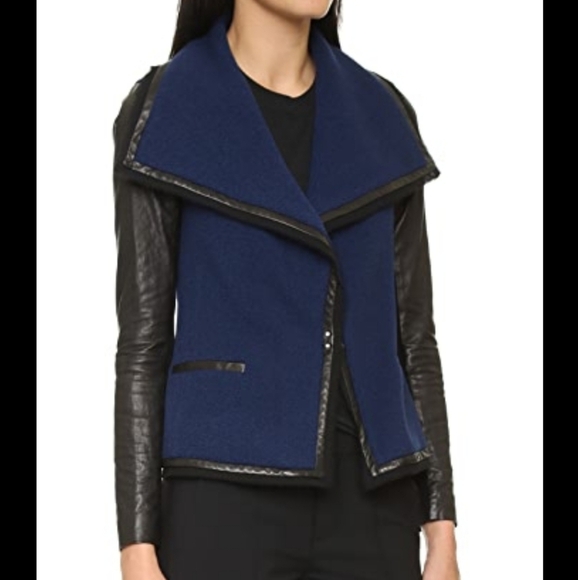 Vince Tweed Leather Jacket Size 6 - Picture 1 of 6